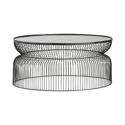 Crestview Collection Montreal Round Metal Wire Cocktail Table