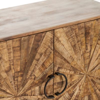 Image showing 5 th Crestview Collection 4-Door Roswell Sideboard Console Table, 72 in. x 16 in. x 33 in., Medium-Brown