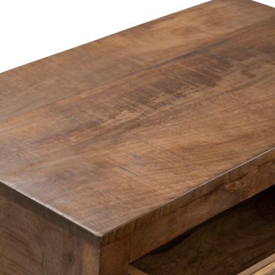 Image showing  3-Drawer Worth Cowhide Chest, Brown