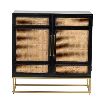 Crestview Collection 40 in. x 18 in. x 40 in. 2-Door Port Royal Wood and Metal Cabinet