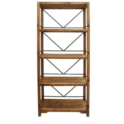 Crestview Collection Winslow Wood and Metal Bookshelf