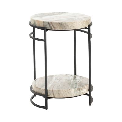 Crestview Collection Harvey Marble Side Table