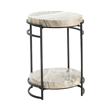 Crestview Collection Harvey Marble Side Table