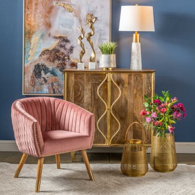 Image showing  40 in. x 16 in. x 40 in. 2-Door Wentworth Mango Wood Cabinet, Brown