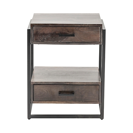 Crestview Collection Beckett 2-Drawer Side Table