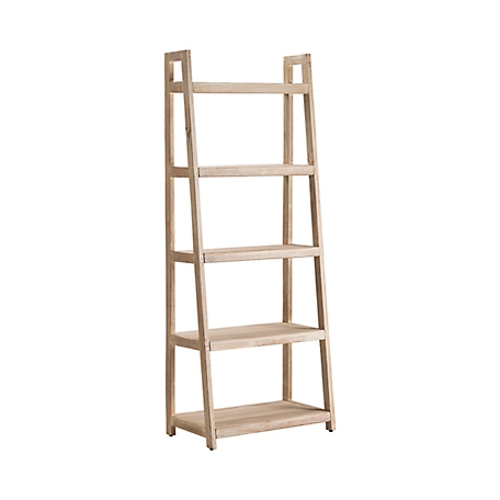 Crestview Collection Bengal Manor Acacia Wood Angled Etagere, White Wash
