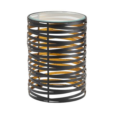 Crestview Collection Merigold Metal and Glass Accent Table