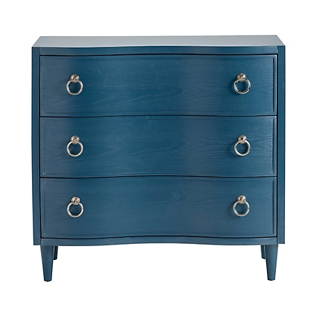 Crestview Collection Hawthorne Estate Blue Curved Drawer Chest