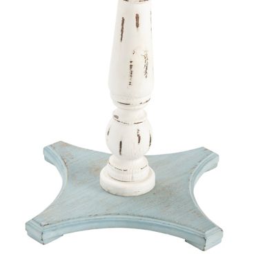 Image showing  Sea Isle 2-Tone Rustic Coastal Wood and Rope Apron Accent Table