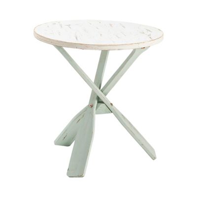 Crestview Collection Chesapeake 2-Tone Paddles Accent Table