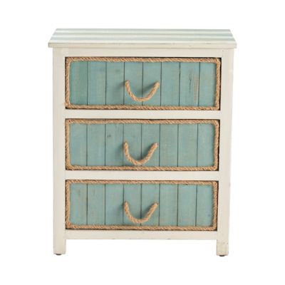 Crestview Collection South Shore 3-Drawer Rope Accent Chest