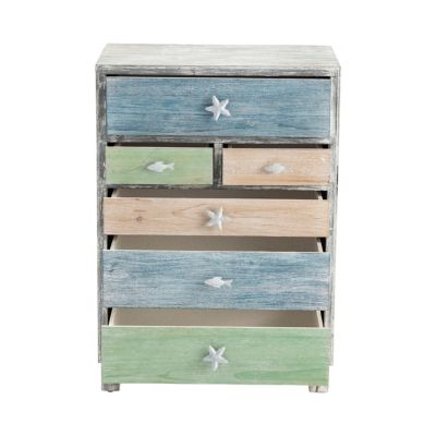 Image showing  6-Drawer Key West Driftwood and Nautical Chest