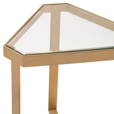 Image showing 1 th Crestview Collection Melrose Triangular Accent Table, Gold