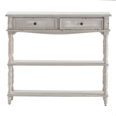 Crestview Collection 2-Drawer Weston Chalk Grey Console Table