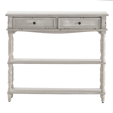 Crestview Collection 2-Drawer Weston Chalk Grey Console Table