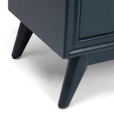 Image showing 7 th Crestview Collection Pomeroy Indigo 3-Drawer Chest with Gold Hardware