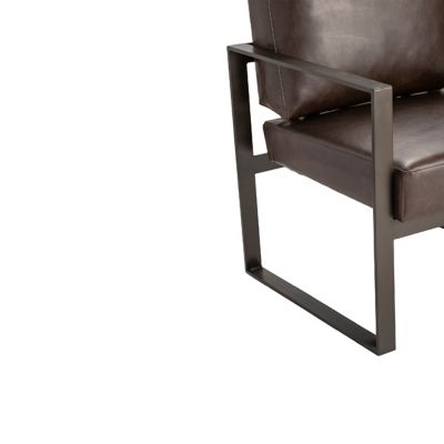 Image showing  31 in. x 29 in. x 31 in. Rutledge Faux Leather Accent Chair