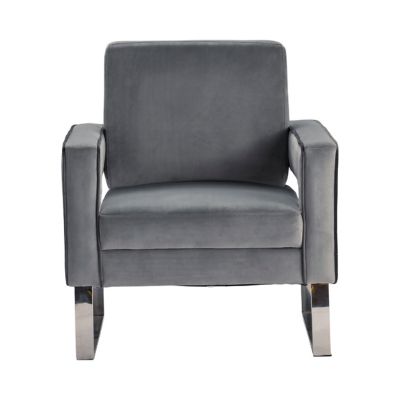 Crestview Collection 32 in. x 30 in. x 33 in. Newcastle Faux Leather Accent Chair