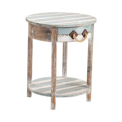 Image showing  Nantucket 1-Drawer Weathered Wood Accent Table