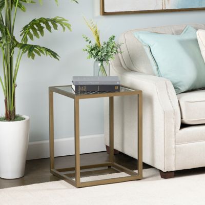 Image showing  Christian Metal and Glass End Table