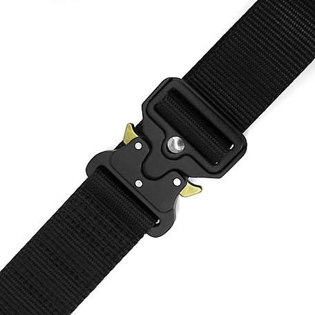 48 Inch Black Web Belt for Belt Buckles - Brass Tip – CMPA MP Kit Shop