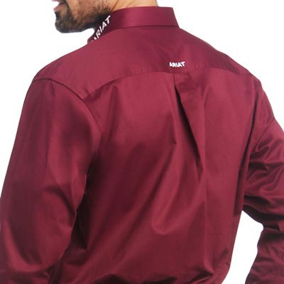 Image showing  Men's Casual Series Team Logo Twill Classic Fit Western Long-Sleeve Button-Down Shirt