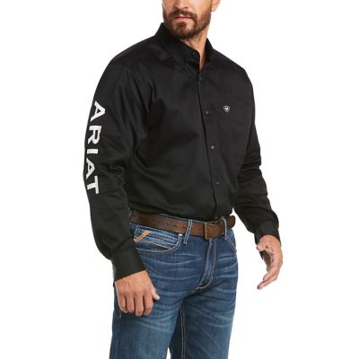 Ariat Men's Casual Series Team Logo Twill Classic Fit Western Long-Sleeve Button-Down Shirt