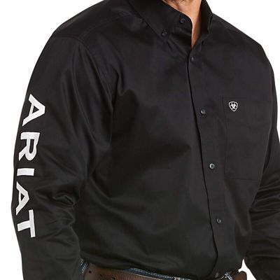 Image showing  Men's Casual Series Team Logo Twill Classic Fit Western Long-Sleeve Button-Down Shirt