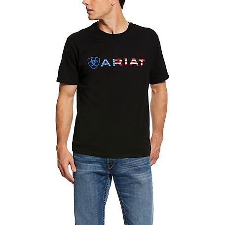 Ariat Men's Short-Sleeve USA Wordmark Graphic T-Shirt