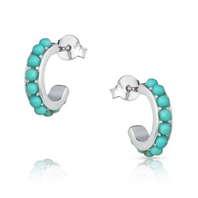 Montana Silversmiths Studded Mini Hoop Earrings, Turquoise, ER4802