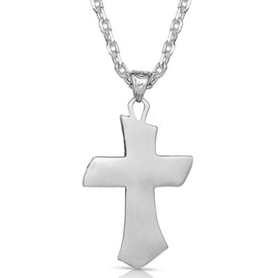 Image showing 2 th Montana Silversmiths Inner Light Turquoise Cross Necklace, NC4779