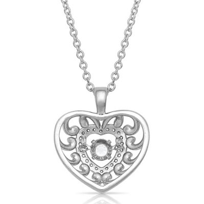 Image showing  Waves of Love Heart Necklace