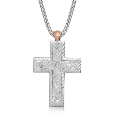 Image showing  American Legends Mosaic Cross Necklace
