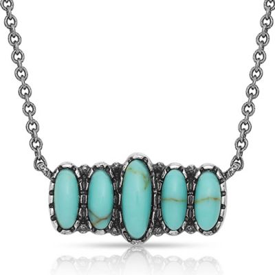 Montana Silversmiths Turquoise Quint Bar Necklace Beautiful necklace,  it is the perfect size