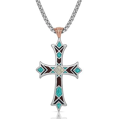 Montana Silversmiths American Legends Embracing Faith Cross Necklace, NC4820