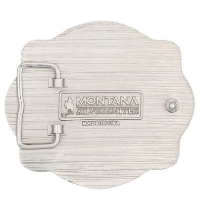 Image showing  Men's A-Blaze Filigree Framed Bull Rider Attitude Belt Buckle