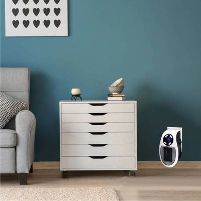 Image showing  Wall Outlet Plug-In Handy Heater with Thermostat and Timer