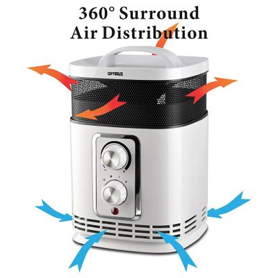 Image showing  360-Degree Surround Ceramic Heater with Thermostat