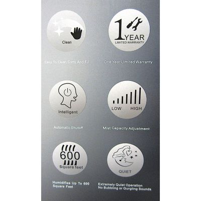 Image showing 7 th Optimus Cool Mist Ultrasonic Humidifier, 1.5 gal., White