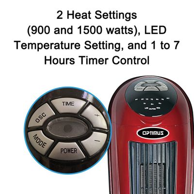 Image showing  Oscillating Tower Heater with Digital Readout, 22 in.