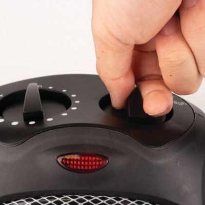 Image showing  Electric Personal Desktop Ceramic Heater, 1,500W, 5,118 BTUs, Black