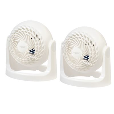 IRIS USA 5.5 in. Woozoo HE15N Personal Air Circulator Fans, White, 2-Pack