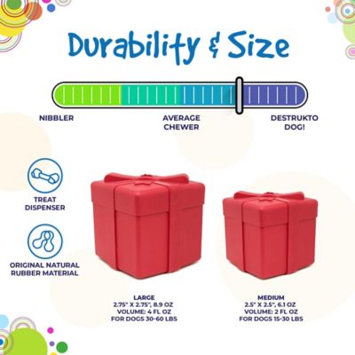 Image showing  Gift Box Treat Dispenser and Chew Interactive Dog Toy
