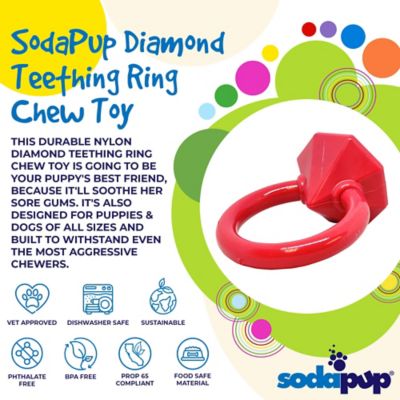 Image showing  Nylon Diamond Teething Ring Dog Chew Toy