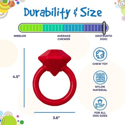 Image showing 5 th SodaPup Nylon Diamond Teething Ring Dog Chew Toy