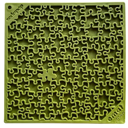 SodaPup Jigsaw Enrichment Dog Licking Mat Green Slow & Puzzle Feeders