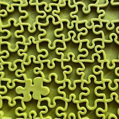 Image showing 5 th SodaPup Jigsaw Enrichment Dog Lick Mat, Green