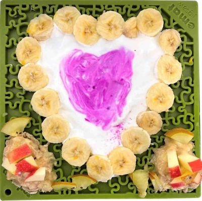 Image showing 7 th SodaPup Jigsaw Enrichment Dog Lick Mat, Green