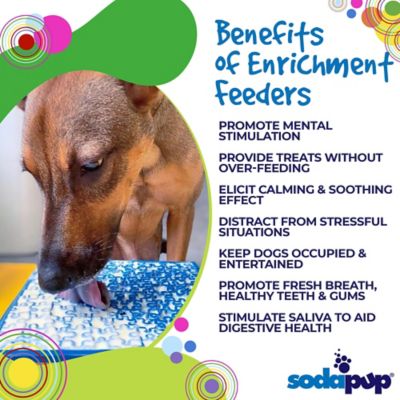 Image showing  Jigsaw Enrichment Lick Dog Placemat, Blue