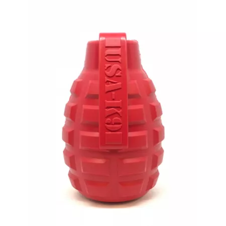 SodaPup Pomegranate Dog Chew Toy and Treat Dispenser Red Large Dog Chew Toys